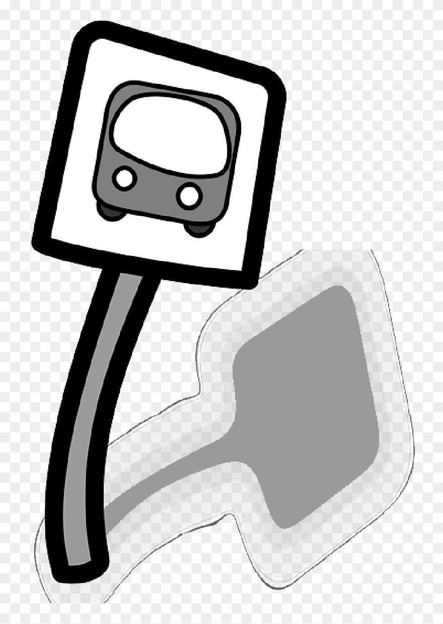 Park, Sign, School, Stop, Cartoon, Signs, Bus, Funny - Bus Stop Clipart - Png Download