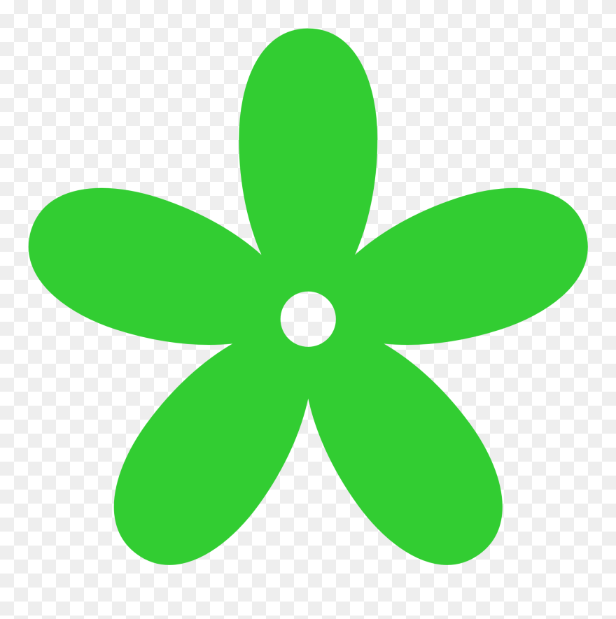 Green Butterfly Panda Free - Orange Flower Clipart Png Transparent Png