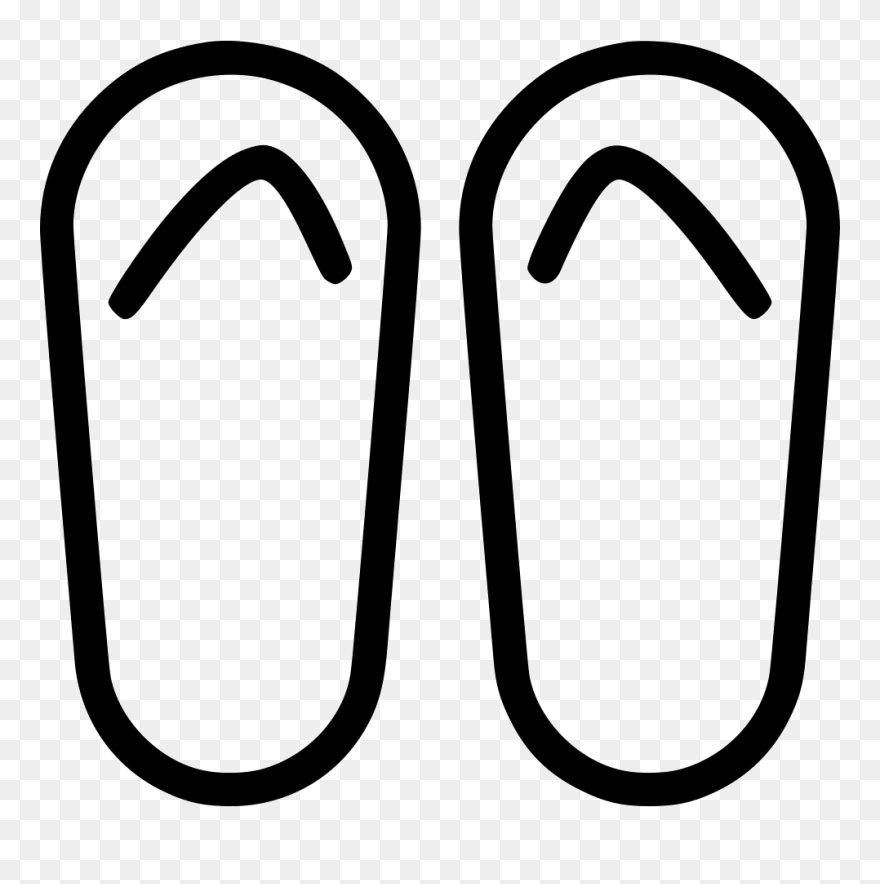 Transparent Flip Flop Clipart Black And White - Png Download