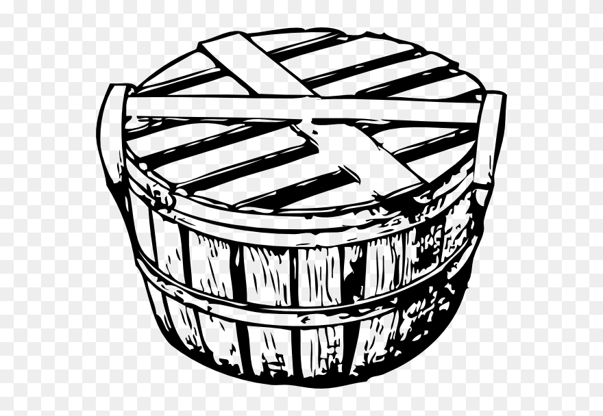 Apple Basket Clipart Black And White Clip Library Download - Bushel Of Crabs Black And White - Png Download