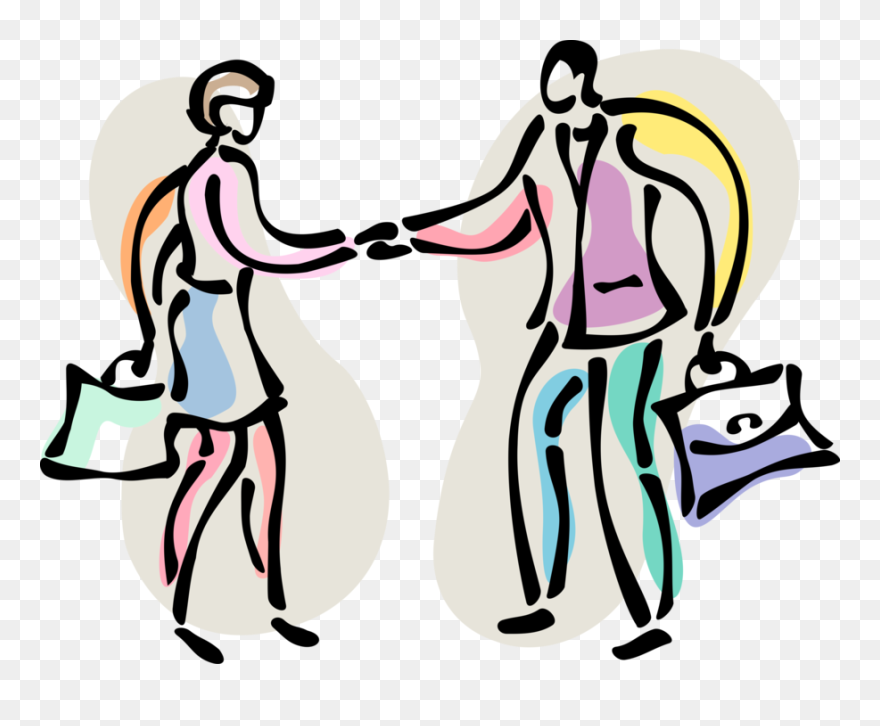 Workers Shaking Hands In - Clip Art - Png Download