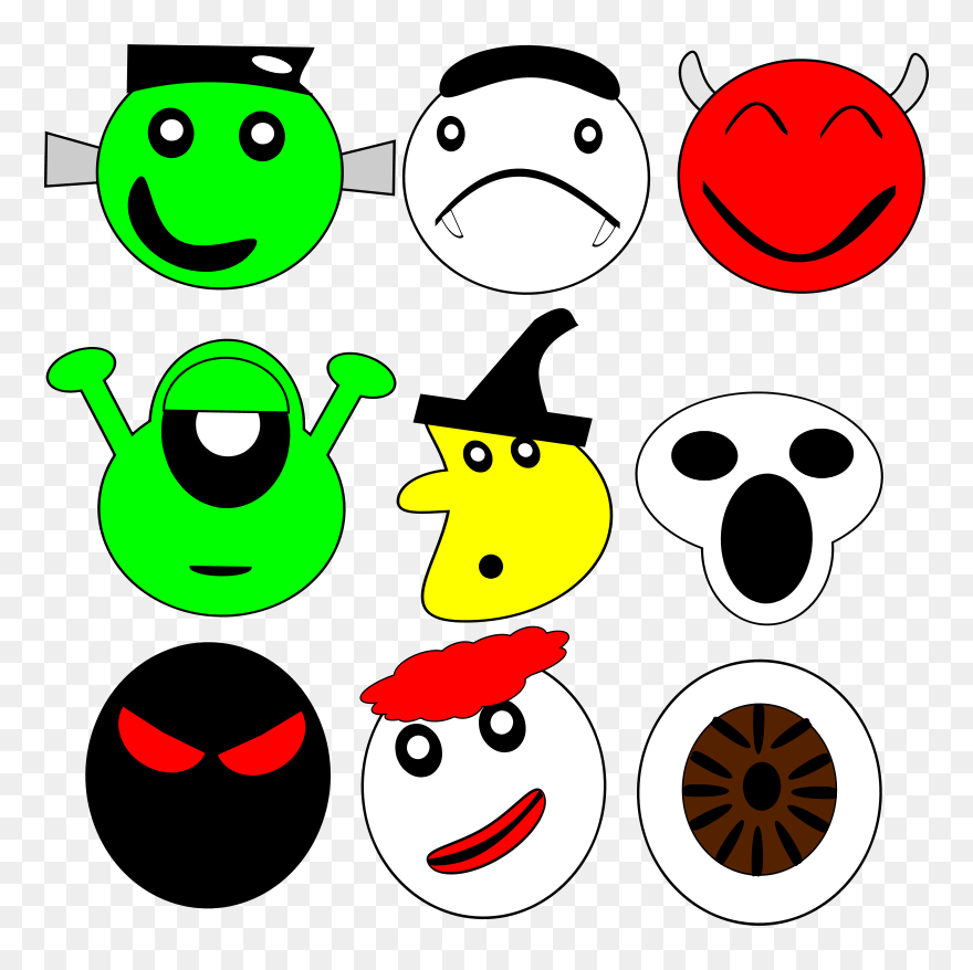 Scarey Faces Png Images - Mặt Na Ma Cà Rồng Halloween Clipart