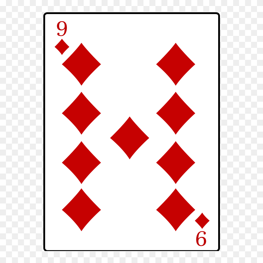 9 Of Diamonds - 9 Of Clubs Png Clipart