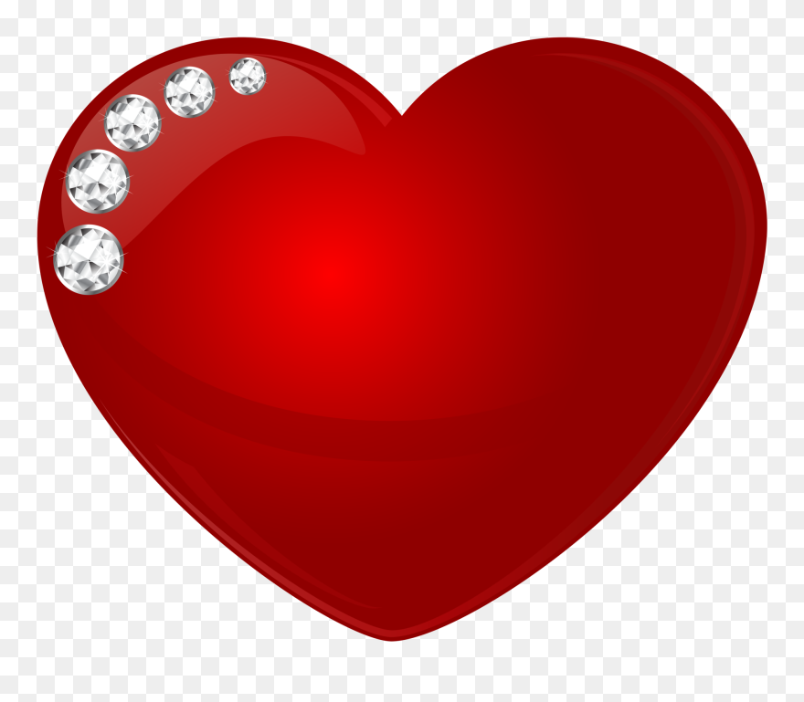 Heart With Diamonds Transparent Clip Art Image - Gallery Yopriceville New Hearts - Png Download