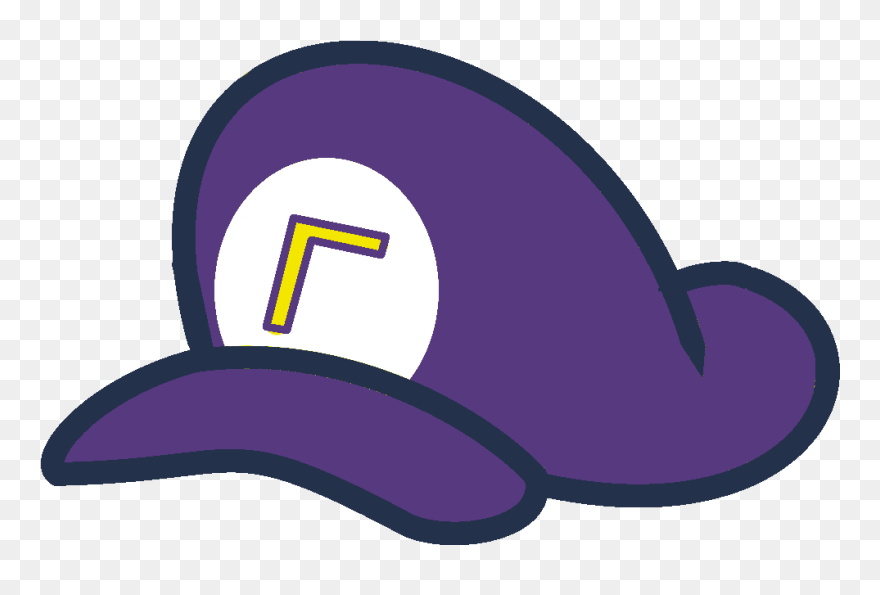 Waluigi Mustache Png 1 » Png Image - Transparent Background Waluigi Hat Clipart
