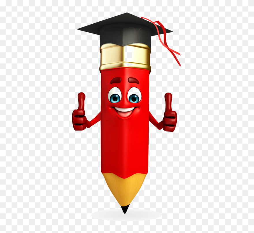 Red Color Pencil Cartoon Clipart