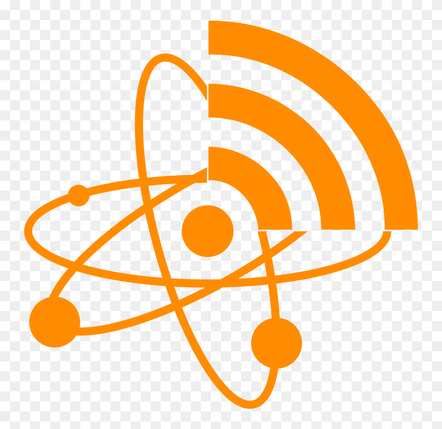 Atom Feeds Icon - Blue Atom Clipart