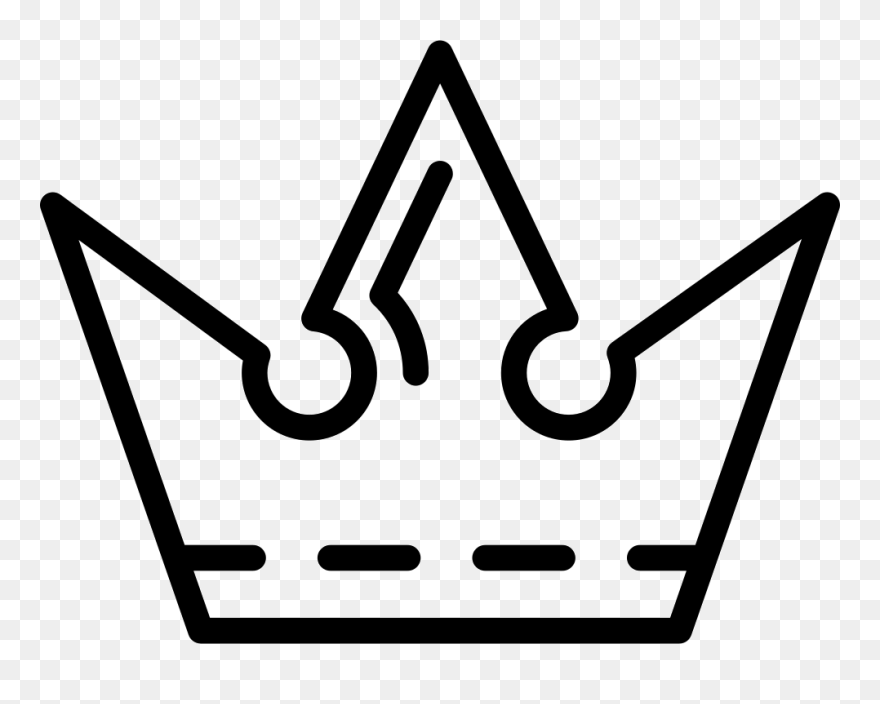 Royal Crown Outline Design - Black And White Crown Png Clipart