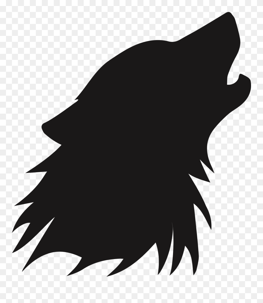 Tattoo Drawing Gray Wolf Body Piercing Stencil - Wolf Silhouette Tattoo Clipart