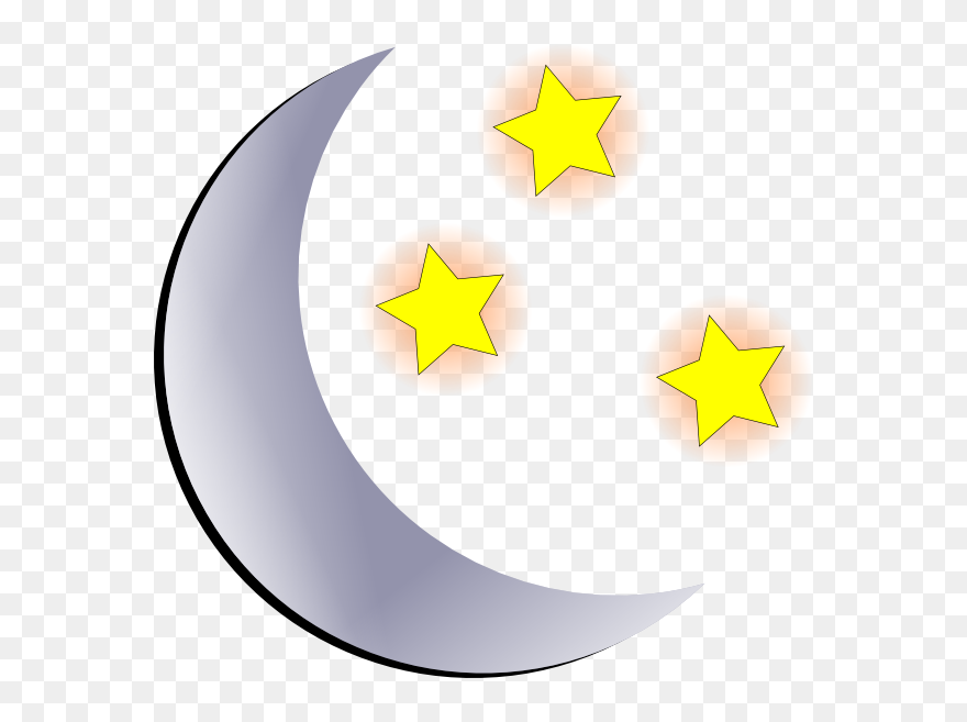 Moon And Stars Clipart Black - Stars And Moons Clip Art - Png Download