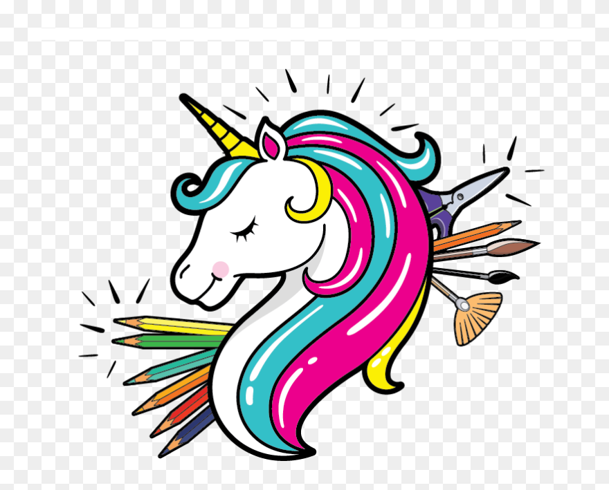 Transparent Clipart Party Feiern - Colorful Unicorn Head Clipart - Png Download