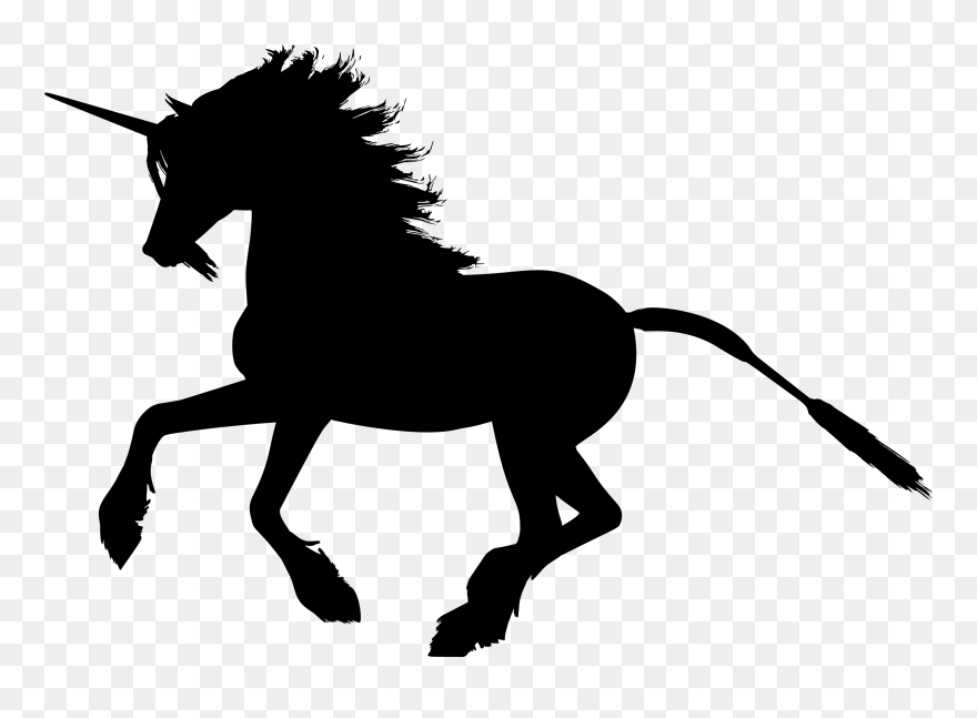 Unicorn Silhouette 8 Variation 2 Clip Arts - Pixels Horses - Png Download