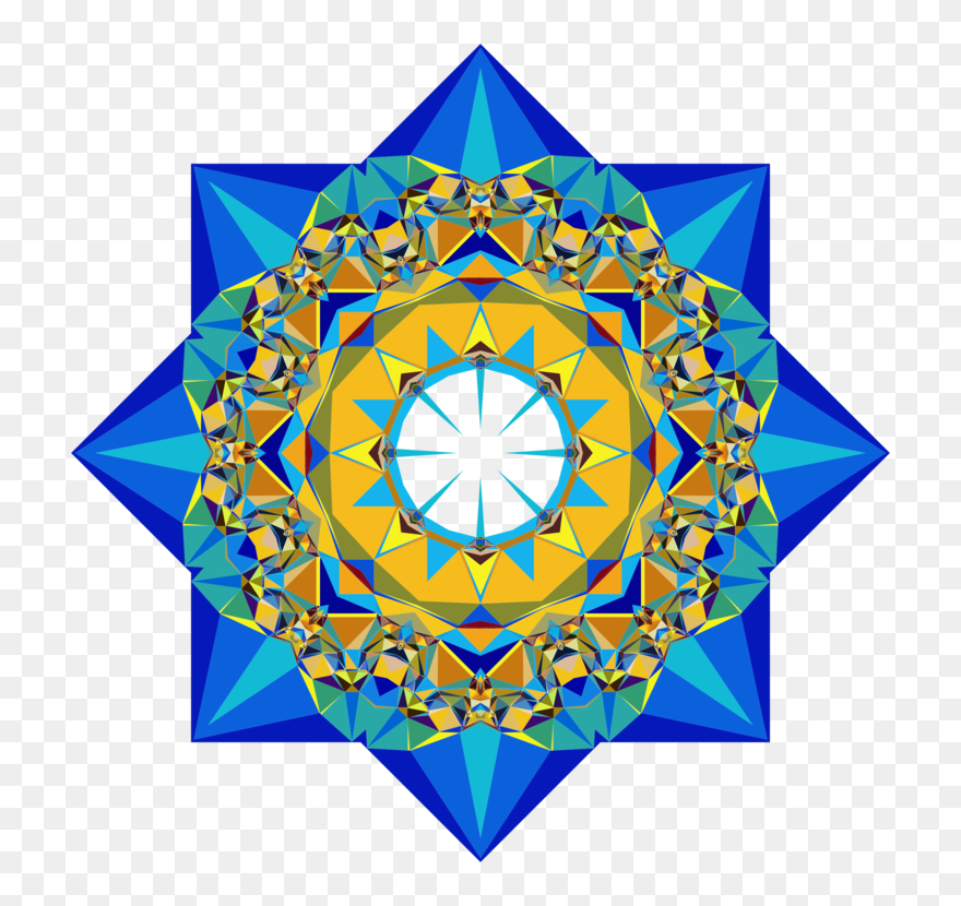 Triangle,symmetry,line - Mandalas En Punto De Cruz Clipart