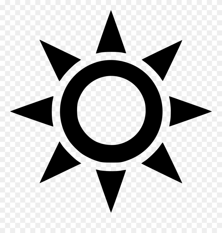 Sun Outline Png - Black Sun Transparent Background Clipart