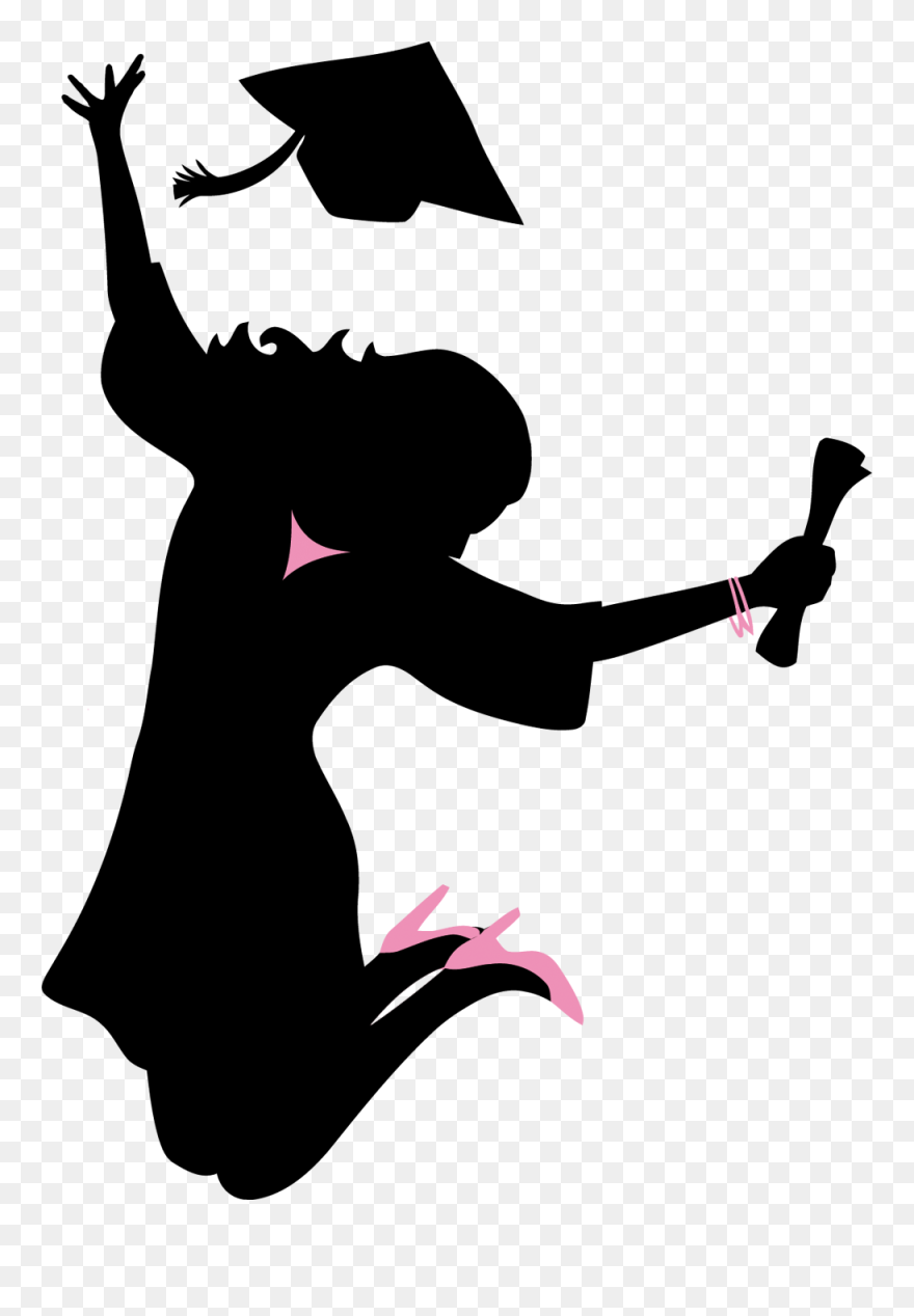 Silhouette Graduation Clipart - Png Download