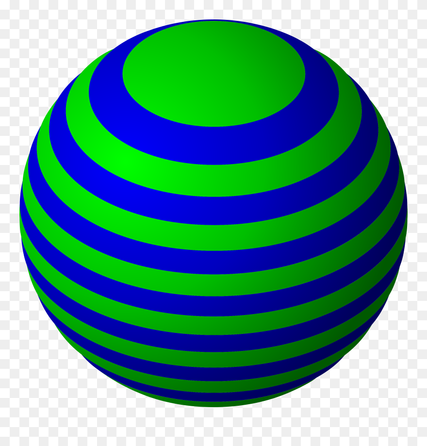 Clipart - Striped Ball - Icons Vector Striped Sphere - Png Download