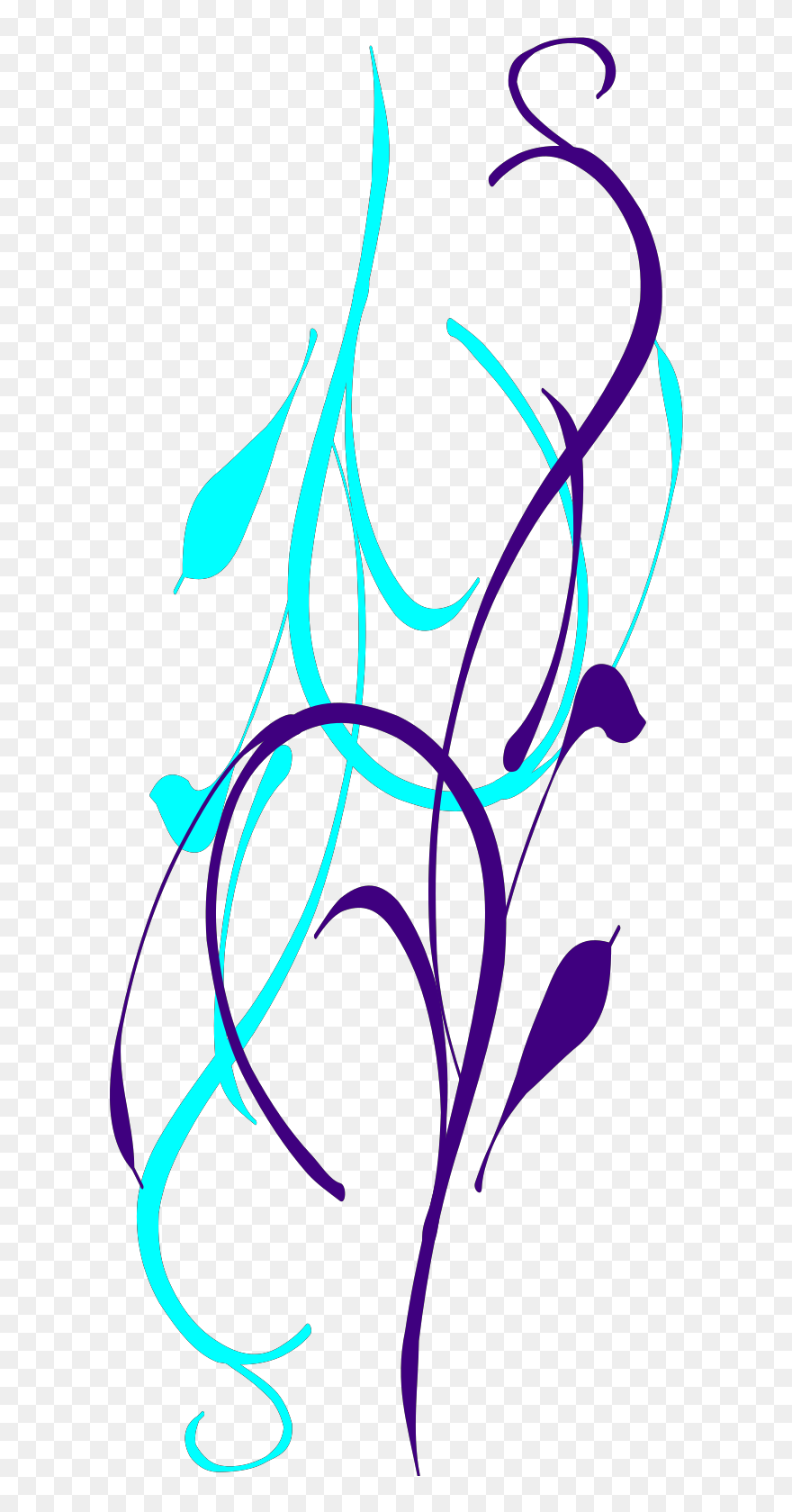 Border Design Turquoise And Purple Clipart