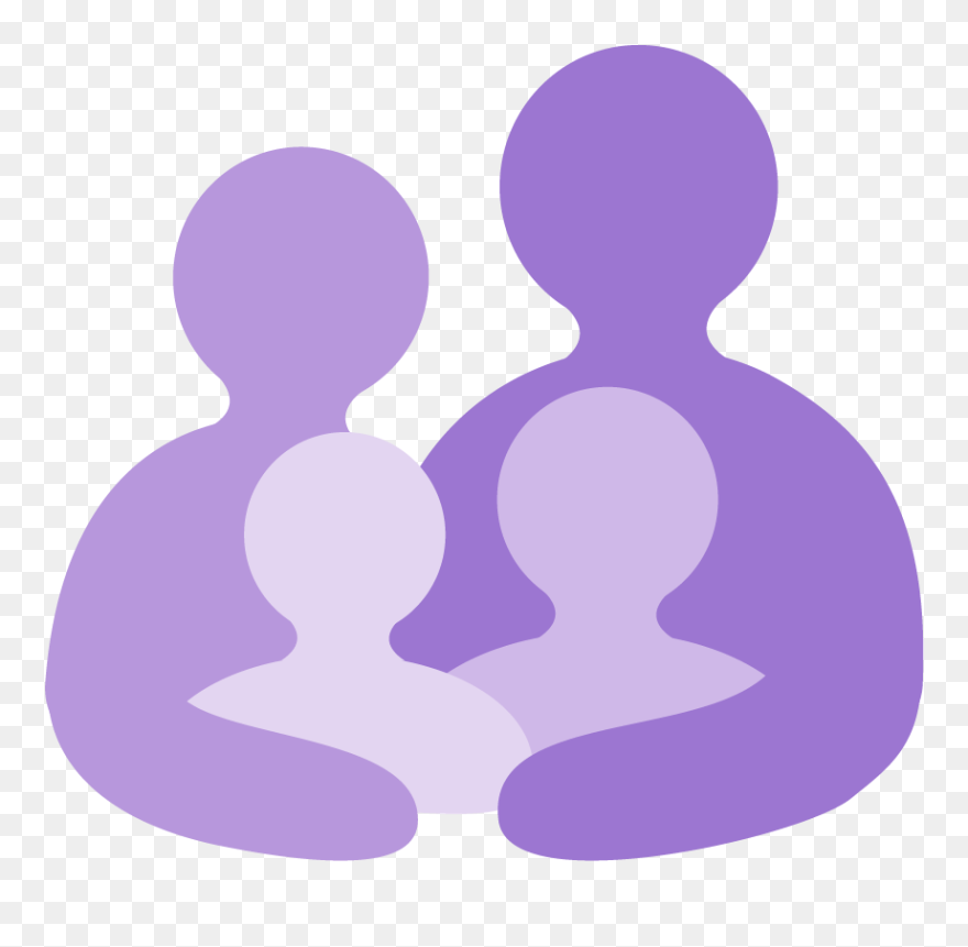 Purple Family Cliparts - Family Clipart Purple - Png Download