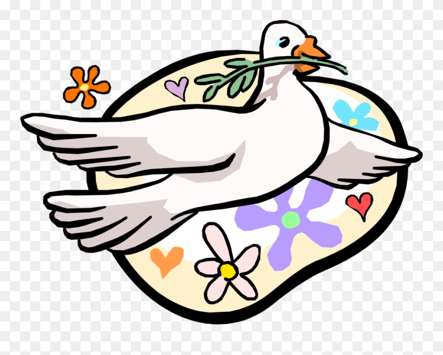 Vector Illustration Of Dove Of Peace Bird Secular Symbol - Symbolism In Literature Clipart - Png Download
