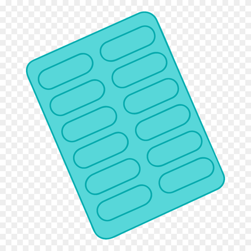 Blister Of Pills Clipart - Plastic - Png Download