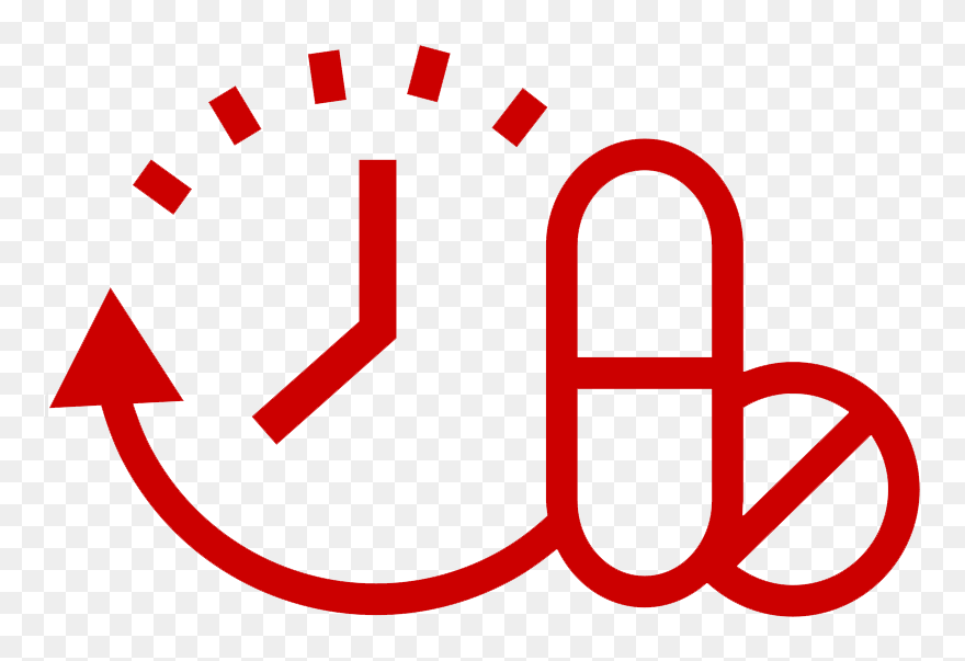 Icon Of A Countdown And Pills - Circle Clipart