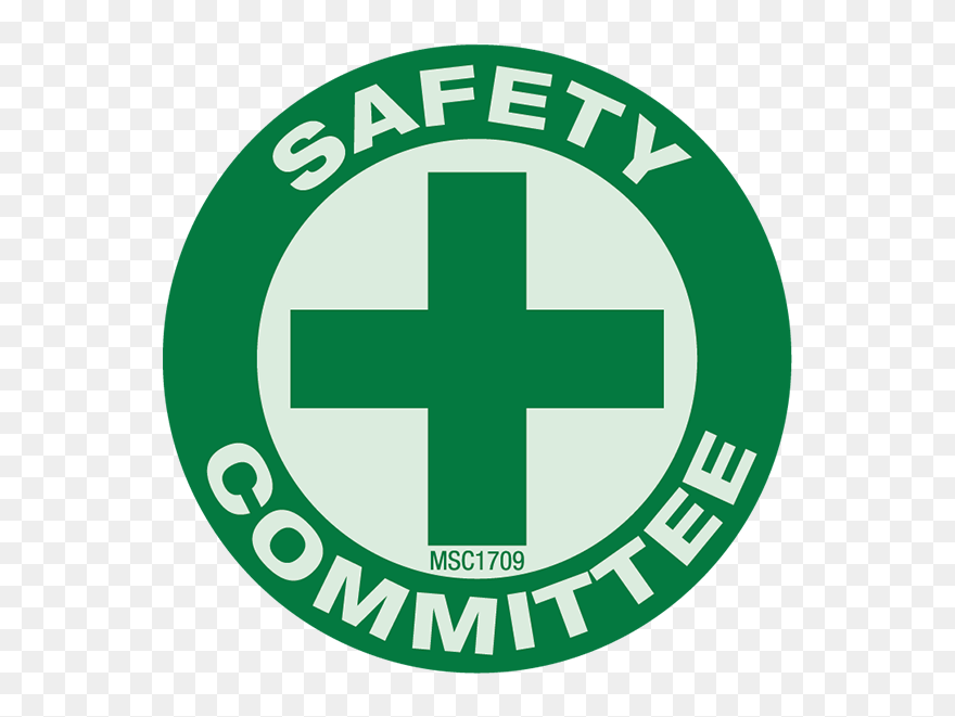 Reflective Safety Committee Hard Hat Emblem Safety Committee Clipart