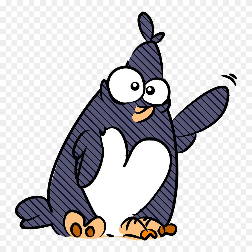Waving Penguin Clipart - Clip Art - Png Download