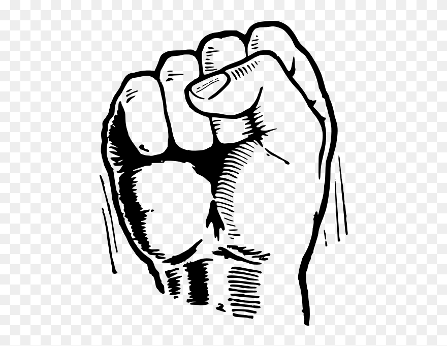 Power Fist-1576323911 - Transparent Black Power Fist Clipart