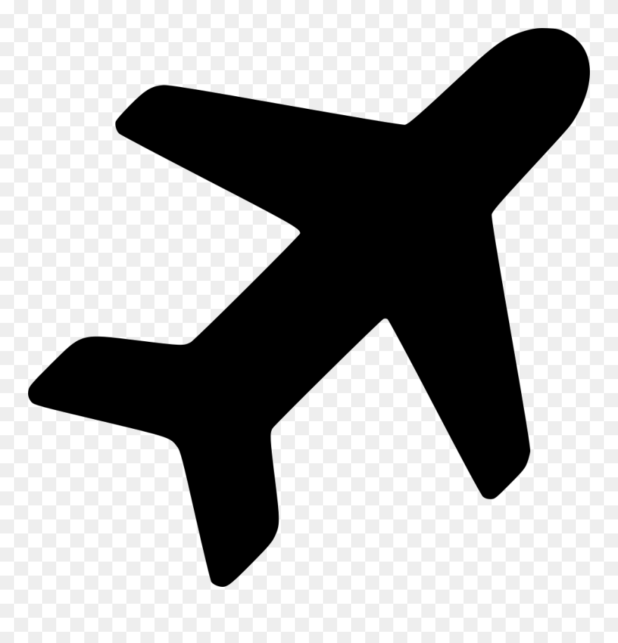 Airplane Silhouette Drawing - Plane Png Icon Clipart