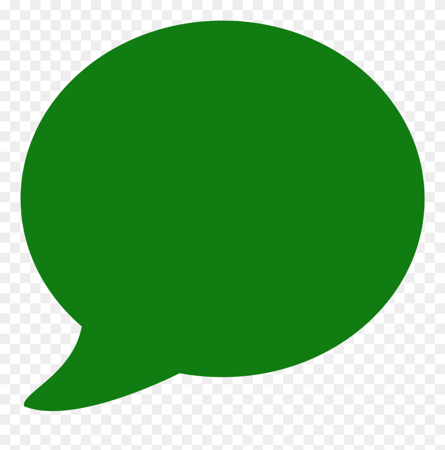 Green Circle Leaf Clip Art - Speech Bubble Green Clipart - Png Download