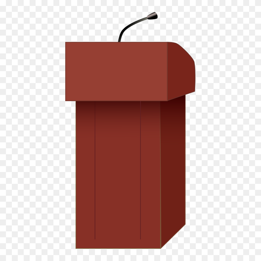 Silhouette Speech Podium Clipart - Podium Clipart Transparent Background - Png Download