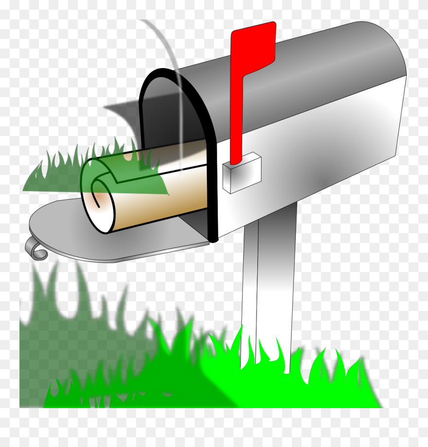 Blue Clear Mailbox Svg Clip Arts - Grass - Png Download