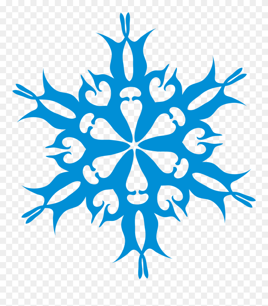 Orange Snowflake Transparent Clipart