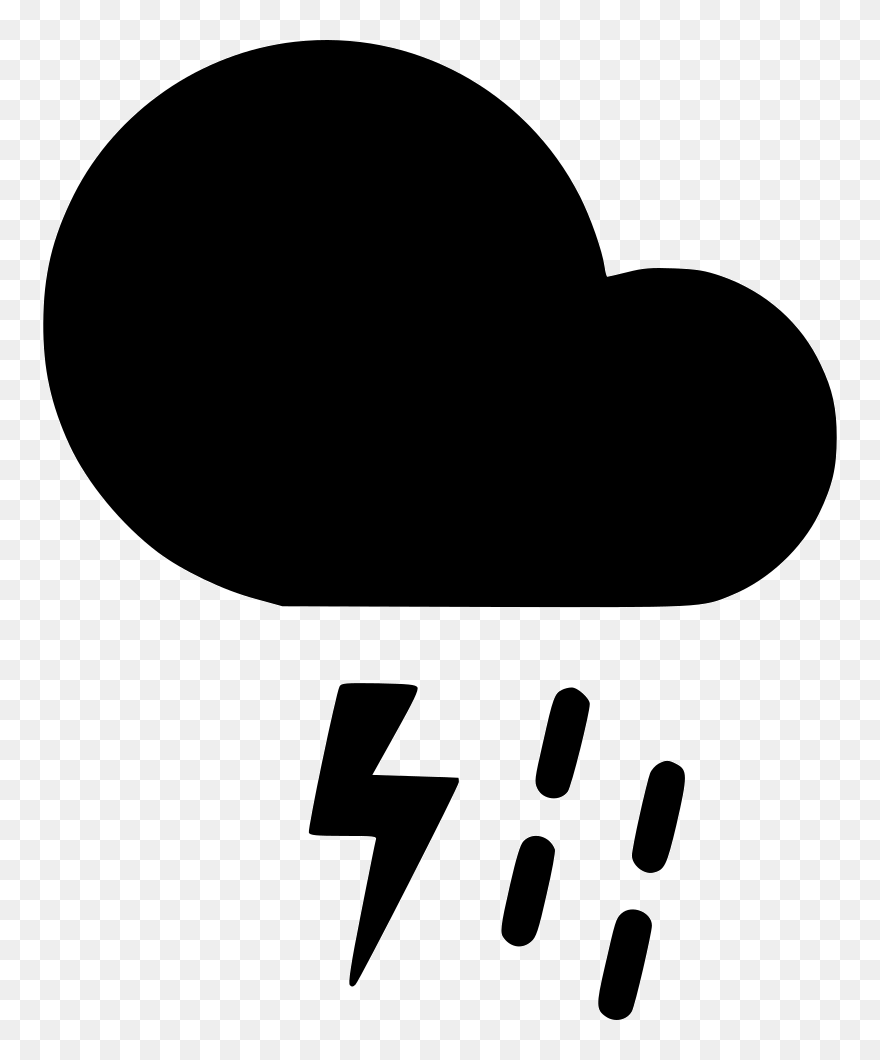 Cloudy Clipart Thunderstorm Cloud - Icon Transparent Background Hd - Png Download