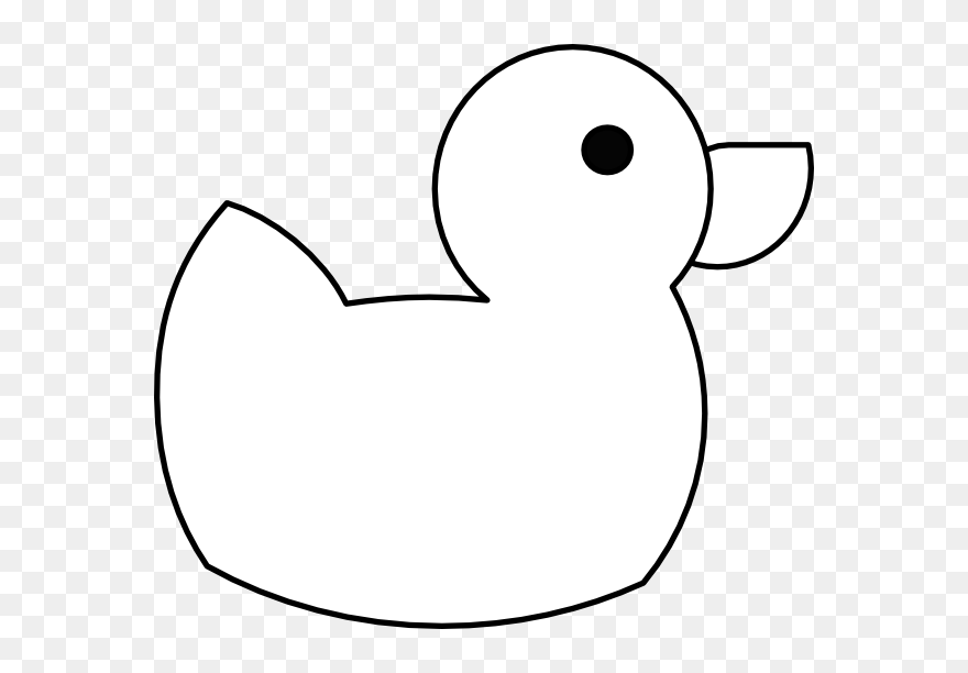 Thin Clip Art At Clker - Rubber Ducky Black & White Png Transparent Png