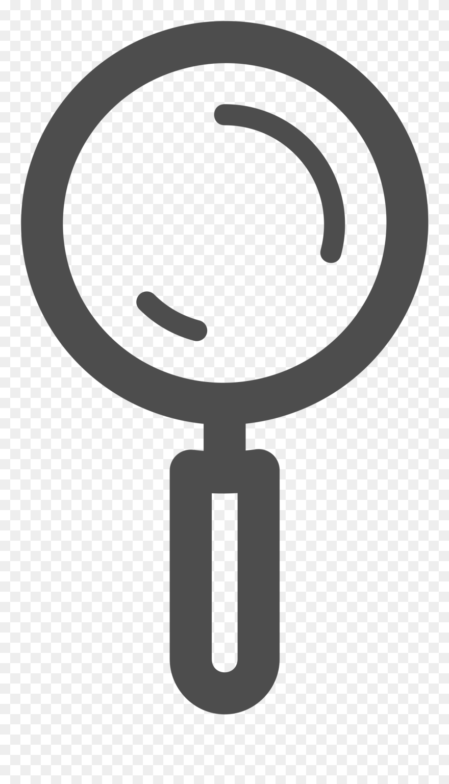 Vector Library Download - Grey Magnifying Glass Icon Png Clipart