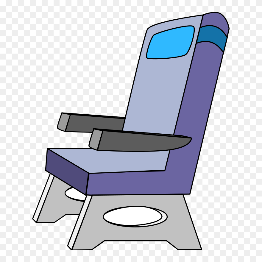 Bus Seat Clipart - Airplane Seat Clipart - Png Download