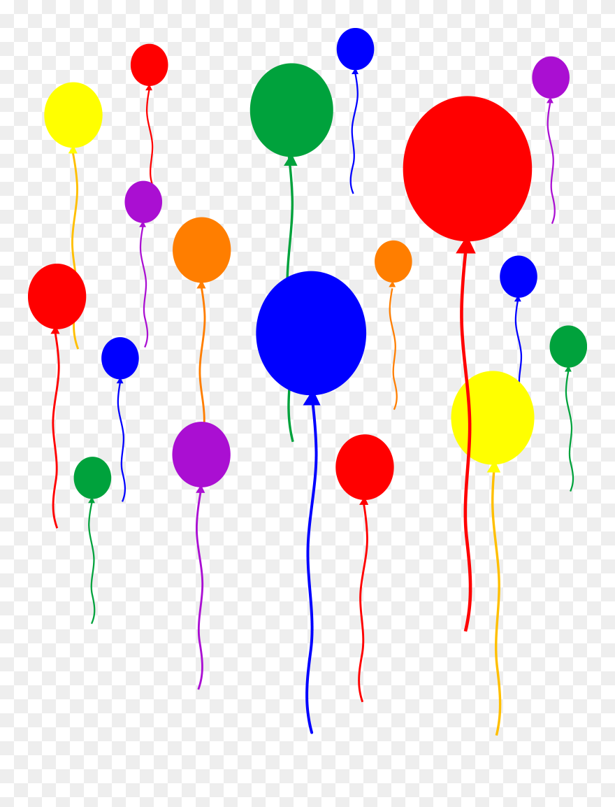 Birthday Balloons Cartoon Transparent Clipart