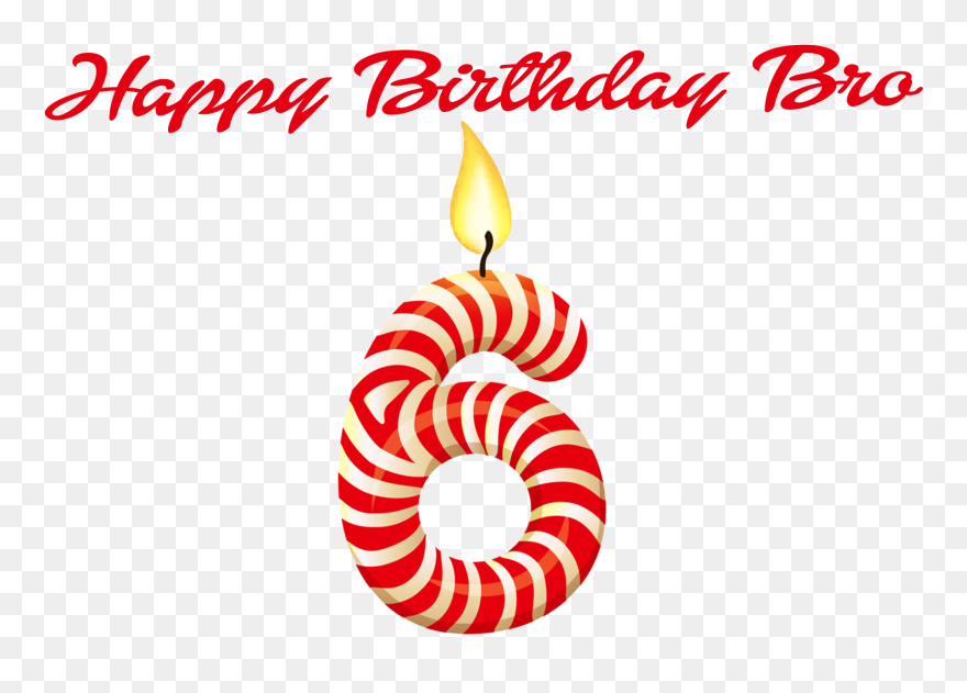 6 Birthday Candle Png Clipart