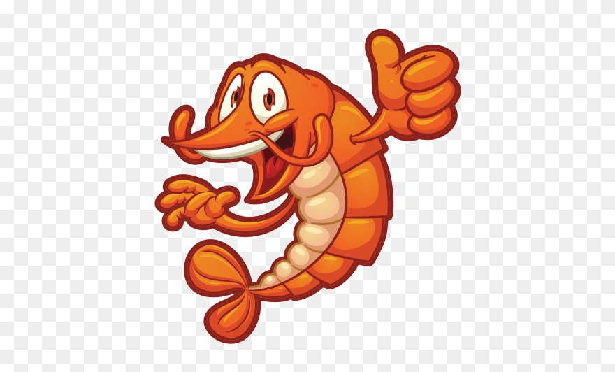 Seafood Graphic Royalty Free Dancing Shrimp Huge Freebie - Cartoon Shrimp Clipart