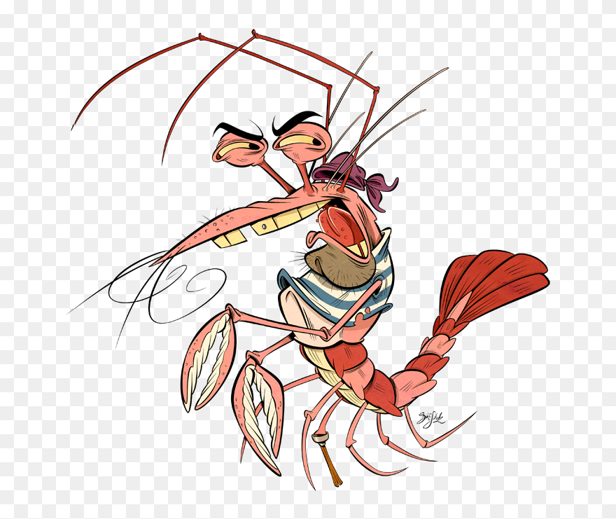 Pirate Shrimp - Shrimp Clipart