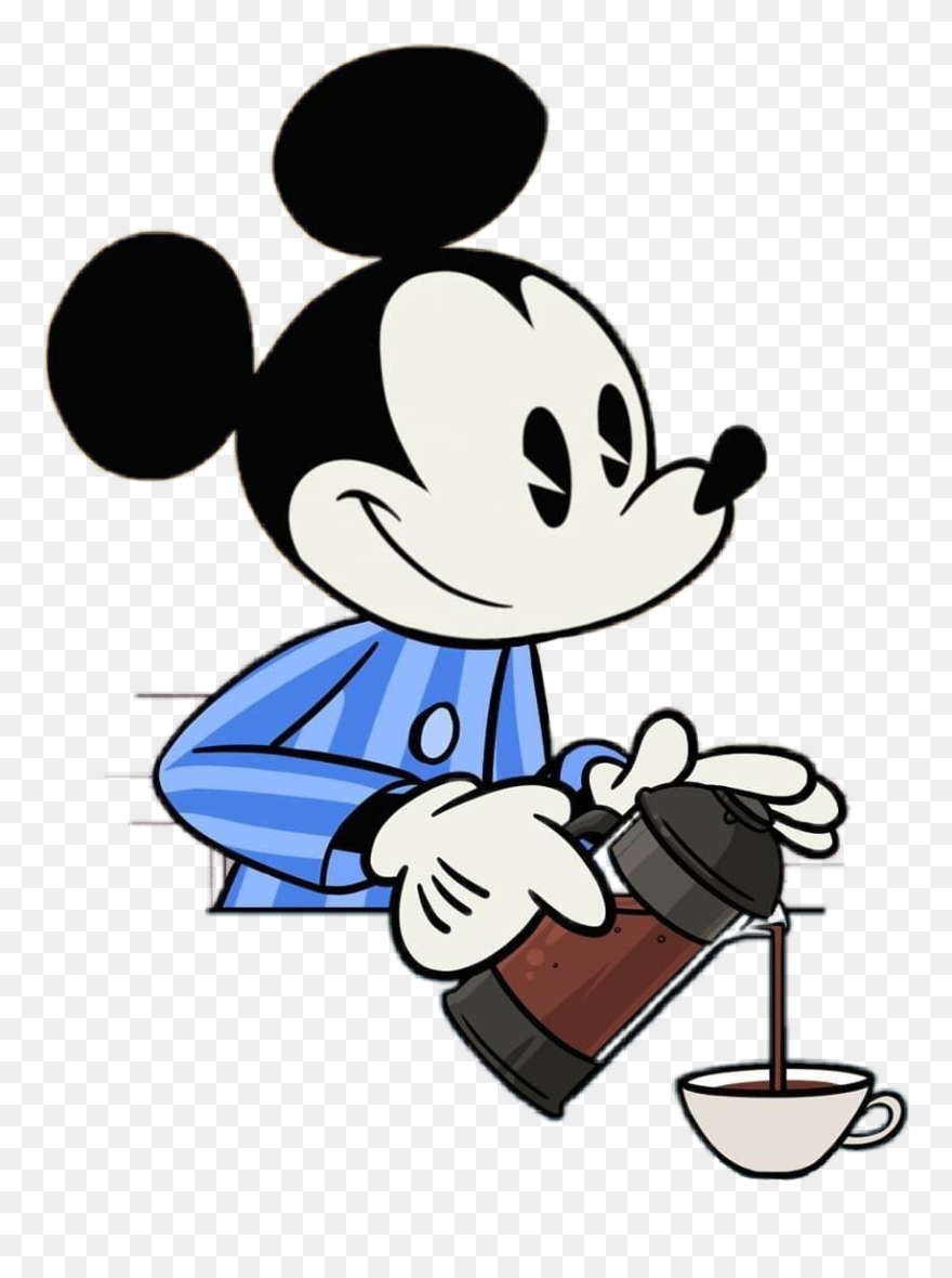##cartoon #disney #mickeymouse #topolino #wakeup #sveglia - Bom Dia Cafe Disney Clipart