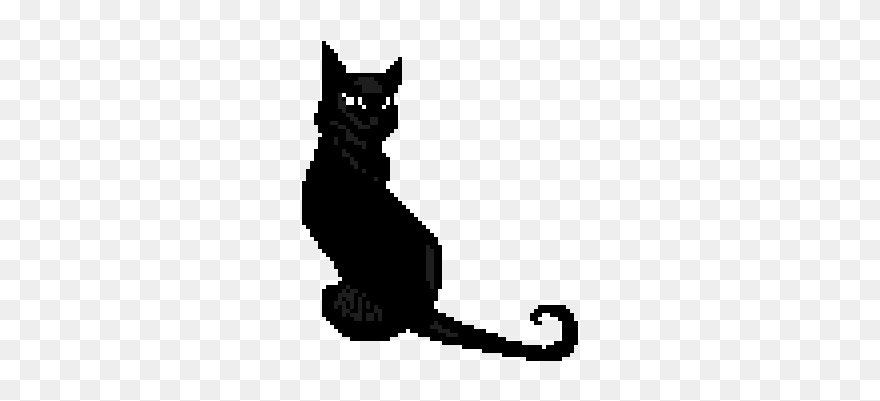 Make Pixel Art - Black Cat Clipart