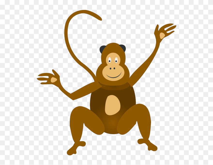 Brown Happy Monkey Png Icons - Monkey Clip Art Transparent Png