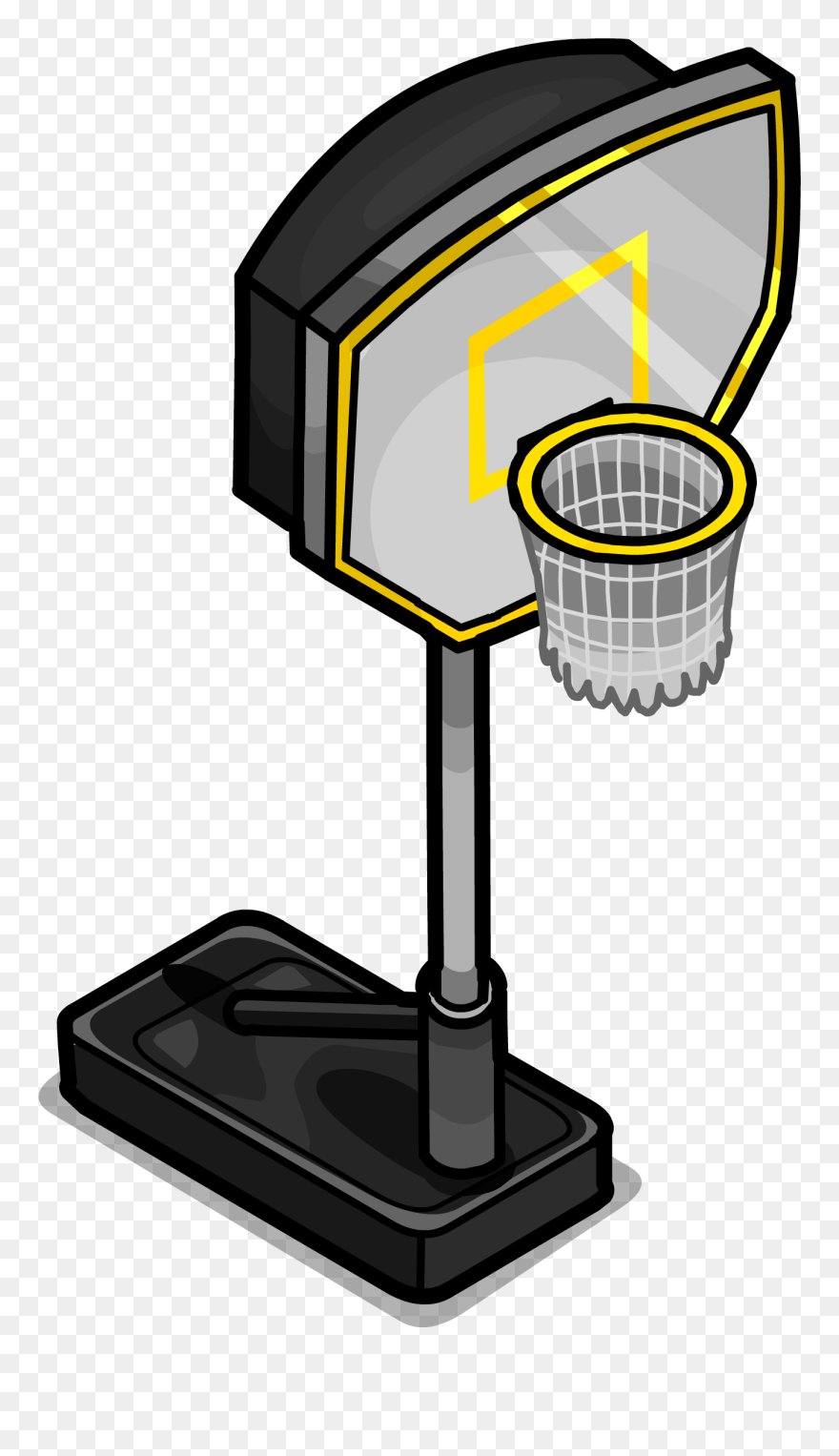 Basketball Hoop Clipart Yellow Jpg Free Library Image - Basketball Hoop Sprite - Png Download