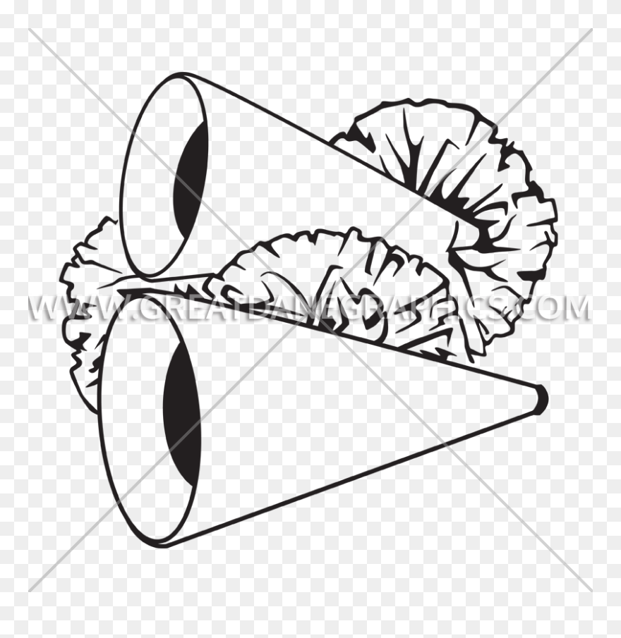 Transparent Cheer Bow Clipart Black And White - Png Download