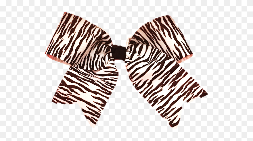 Basic Zebra Print Cheer Bow - Swimwear Clipart