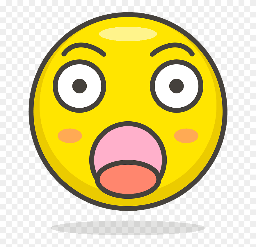 Astonished Face Emoji Clipart - Plaza San Martin - Png Download