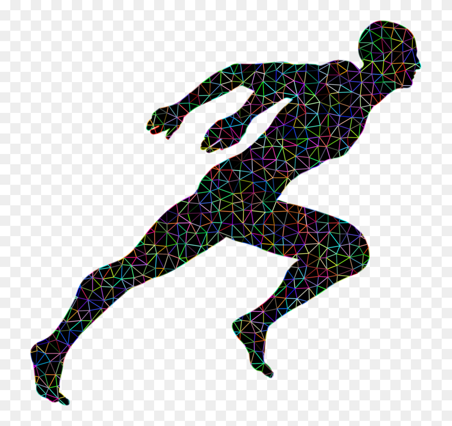 Art,tree,frog - Running Sport Silhouette Png Clipart