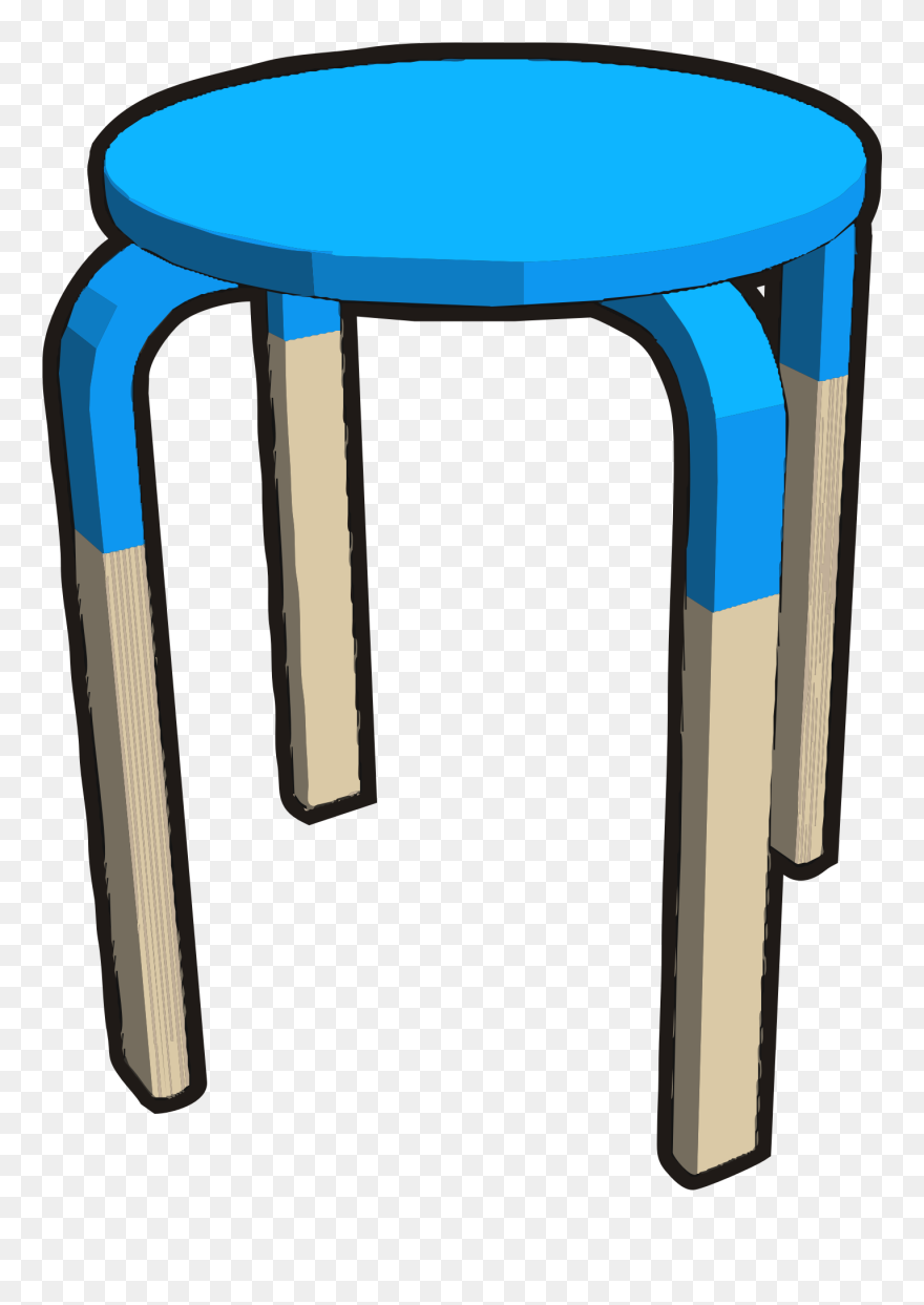 Frosta Stool, Half Cyan Clip Arts - Cartoon Stool Clipart - Png Download